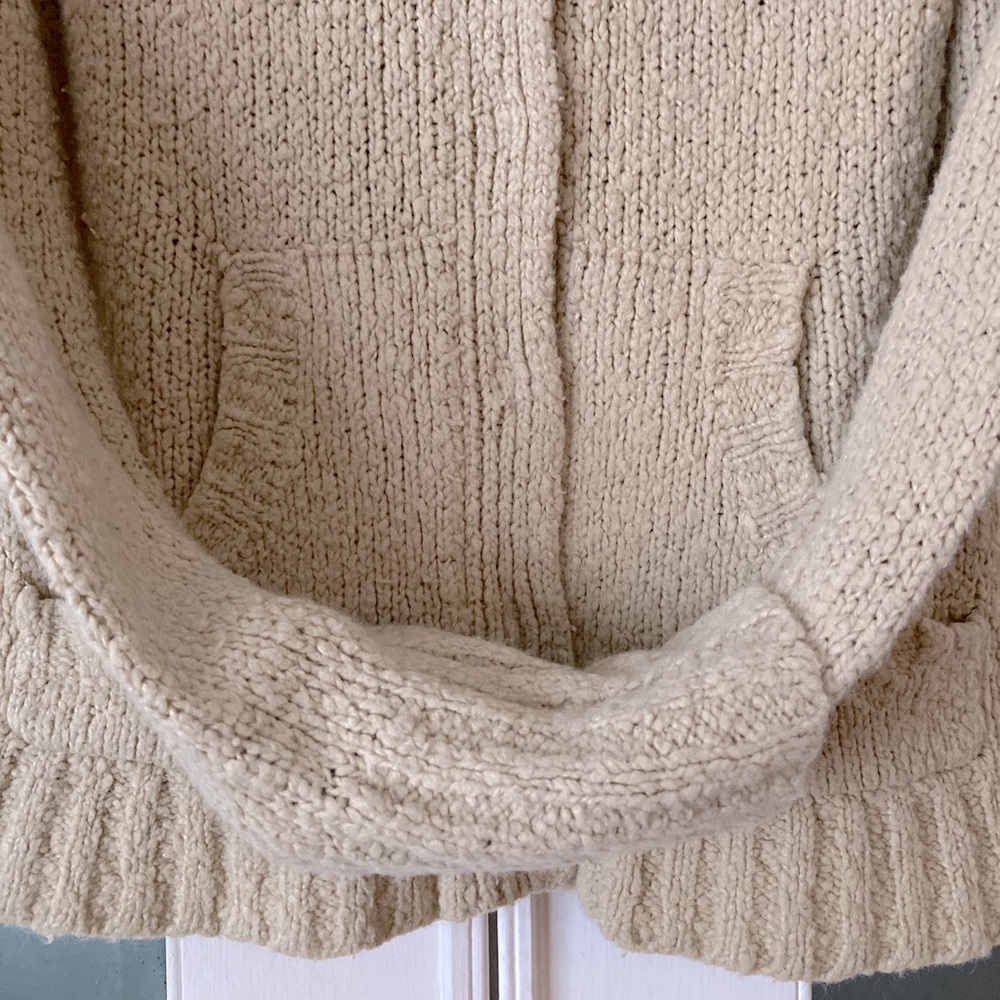 ❌SOLD❌MED•JACOB CONNEXION•WOOL BLEND SANDY BEIGE CARDIGAN• - Picture 7 of 9